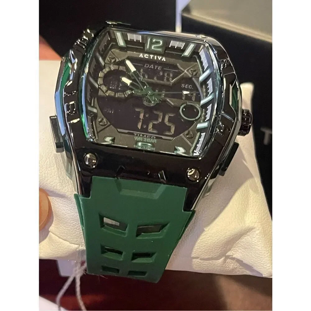 Actival Venzis X Invicta Digital Men's Watch - 50mm. Army Green (ACW8131-003)